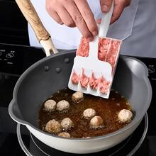 3pcs 4-Grid Meatball & Dumpling Maker, Durable PP Kitchen Tool For Homemade Meatballs Fish Balls And Party Prep - [Thickened 4-grid] 3 Mold Sets + 3 Scrapers - View 6