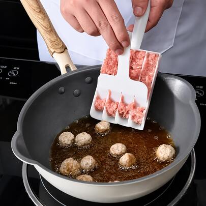 Juego de 3 moldes de 4 rejillas para albóndigas y dumplings, herramienta de cocina de PP duradera para preparar albóndigas caseras, albóndigas de pescado y para fiestas.