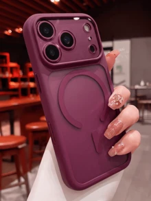 Luxury High Quality Transparent Clear Phone Case Compatible With IPhone 18 Pro Max 17ProMax 17Pro 17 16 Pro Max Magnetic Wireless Charging Shockproof Bumper Back Cover - Cherry Red - View 3
