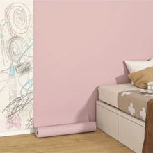 1 Roll Frosted Self-Adhesive Contact Paper, Removable & Easy Installation, Oil-Proof, Suitable For Dormitory/Bedroom Wallpaper, Vinyl Contact Paper - Pink - View 2