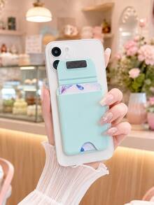 XD Universal Phone Back Adhesive Card Holder, Self-Adhesive Card Sleeve Compatible With All Android Phone Models, Portable Access Card/Bus Card/ID Card Storage Pouch, Minimalist Phone Back Card Holder Accessory - Multicolor - View 7
