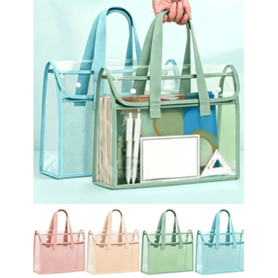 1/4 buah Tas Jinjing Portabel Transparan untuk Sekolah, Terbuat dari Bahan Plastik PVC Tahan Air dengan Desain Transparan yang Kokoh dan Diperkuat, Cocok untuk Sekolah, Kantor, Unisex | Tas Pinggang Ringan, Cocok untuk Konser, Acara Olahraga, dan Perjalanan |