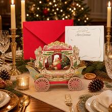 1pc Creative 3D Pop-Up Christmas Card, Beautiful Handmade Christmas Card, Suitable For Friends And Family, Luxury Holiday Party Gift And Secret Santa Gift 2026 - Multicolor - View 8