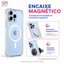 Capa Capinha Magnética Capinha Case Acrilico Transparente I-P-H-O-N-E 11 17 16 15 14 12 13 14 Plus 15 Pro Max Para Carregamento Sem Fio - Transparente - Visão 5