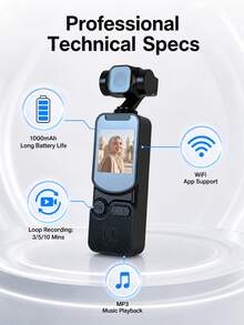 Kamera Aksi 2K Ultra HD dengan Klip Belakang Inovatif & Dudukan Sekrup 1/4" untuk Perekaman Olahraga Luar Ruangan - View 7