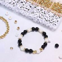 24-Grid Acrylic Beads Set - Letter Acrylic Beads Multi-Style DIY Jewelry, Couple Bracelets And Christmas Gifts (Includes Round String) - Multicolor - View 5