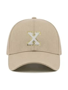 1pc Y2K Street Style Customized Initial Baseball Cap, UV Protection Breathable Summer Sun Hat, Adjustable Face-Slimming Cap, Unisex - Multicolor - View 81