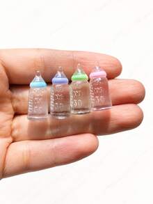 1 Set Dollhouse Decor, Includes Mini Bib, Pacifier, Baby Bottle Decor, Mini Scene Props And Photography Props, All Very Realistic. Great For Small Scene Matching. - Multicolor - View 5