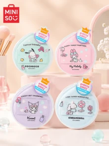 MINISO Sanrio 系列超柔軟三角化妝粉撲，乾濕兩用，可重複使用且可清洗，不吸附底妝液/霜/粉，修容化妝工具，返校禮物，化妝必需品 - 彩色 - 查看 7