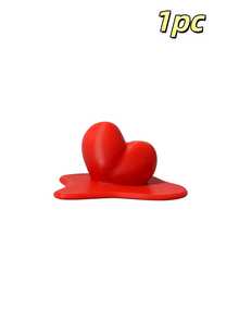 1/2/4pcs French Romantic Melting Heart Shaped Memo Photo Holder, Wide Drip Tray Design To Prevent Card Slipping, Living Room Entryway Desktop Memorial Photo Display Decor, Newlywed Wedding Room Decoration, Niche Heart-Shaped Small Stand - Melting Heart - View 13