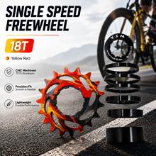 VXM Sepeda Gunung Warna Campuran Paduan Aluminium Roda Gigi Tunggal Freewheel Sepeda Dirt Jump AM 16T 18T Konversi Gigi Roda Gigi Tunggal Aksesori Roda Gigi Tunggal - MultiWarna - View 17