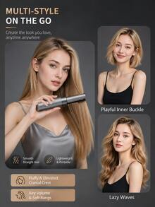 SKYWORTH Alat Pelurus & Pengeriting Rambut Nirkabel Mini, Cocok untuk Rambut Halus, Setrika Datar Paduan Titanium, 3 Pengaturan Suhu, Dapat Diisi Ulang USB, Daya Tahan Baterai 50 Menit, Ciptakan Gaya Halus dan Keriting Bergelombang Lembut Kapan Saja - MultiWarna - View 10