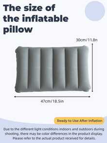 Square Inflatable Travel Pillow Neck Support Unisex Waist Cushion Camping Beach Tent Rest Long Flight Road Trip Comfortable Aviation Accessory Elegant Travel Gear Inflatable Material Camping Essential Travel Essential - Multicolor - View 16