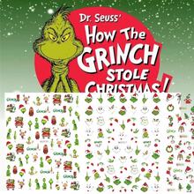 The Grinch The Christmas Decoration Stickers Prop Display Decals Most Popular Stickers For Boys & Girls New Year Gift - Multicolor - View 1