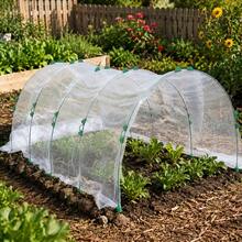 5-8 Sets Solid Fiberglass Garden Support Poles, Agricultural Greenhouse, Garden Arch Tunnel, Fruit And Vegetable Greenhouse Arch Support Bars, Mosquito Net Support, Includes Corresponding Number Of Galvanized Connecting Pipes, Multiple Sets Available, Suitable For Various Sizes And Scenarios - White - View 2