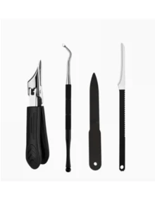 Manicure Set, Women's Grooming Set, Pedicure Set, Includes Nail Clippers, Cuticle Pusher/Dead Skin Remover, Dead Skin Remover - Heavy Duty Manual Foot And Hand Care Tools, Manicure Tool Gift Set, With Travel Storage Box, Suitable For Men And Women, Can Be Given To Friends Or Parents - Black - View 2