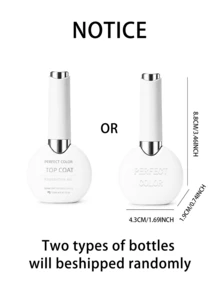 PERFECT COLOR Top Coat, No-Wipe Mirror Gloss Nail Sealant, Powder-Lock Formula, Long-Lasting Glass Shine UV LED Gel 12ml - Top Coat for  Powder - View 10