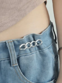 3pcs Seamless Waist Belt, Metal Waist Buckle, Suitable For Jeans And Skirts, Adjustable To Prevent Exposure - Multicolor - View 11