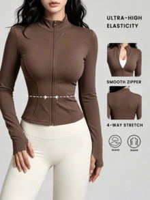 Women Jackets - Coffee Brown - View 4