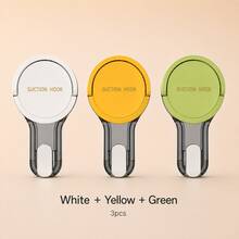 1pc Vacuum Suction Cup Hook, Heavy Duty Strong No-Drill Wall Mount Rack, Reusable Traceless Waterproof Adhesive Hook, Suitable For Bathroom, Shower, Kitchen, Door, Towel, Coat, Bag And Bath Ball Storage, Space-Saving Home Storage Rack, Dorm And Home Accessories - Multicolor - View 11