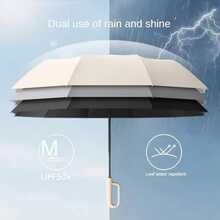 1pc Automatic Open/Close Heavy Duty 12-Rib Windproof Umbrella, Dual Windproof Design - Automatic Button Operation, All-Weather Waterproof & Windproof, With Handle, Sturdy Iron Frame, Foldable & Portable - Multicolor - View 5