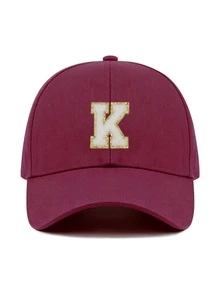 1pc Y2K Street Style Customized Initial Baseball Cap, UV Protection Breathable Summer Sun Hat, Adjustable Face-Slimming Cap, Unisex - Multicolor - View 29