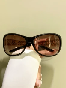 Punk Glasses, Fashion Eyeglasses Frame Legs Floral Pattern Decorative Eyeglasses For Men And Women - Multicolor - View 6