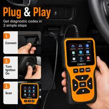V516 OBD2 Scanner Car Diagnostic Tool 8 Functions Engine Fault Code Reader Clear Fault Code Scanner Real-Time Data Stream O2 Sensor Test I/M Readiness Mode 6 Vehicle Information Car Repair Tool - Orange - View 4