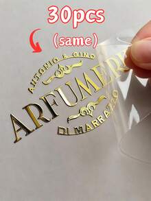 5/10/30/60/100pcs, Custom 3D Gold Metal Transfer Stickers, Personalized Logo Decals, For Birthday Gift Box, Favor Packaging Bags,Leather Wallets, Clear Glass Cups, Birthday Favor, Customizable Brand Label Decals, Custom Branding Stickers. - Multicolor - View 10