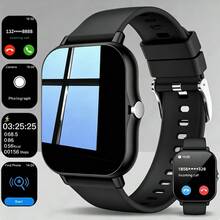 NcmRyu 1.83 吋全螢幕金屬機身智慧手錶，相容 iOS 與 Android 手機，(撥打/接聽電話)，多種運動模式/海量錶盤/內建遊戲/AI 語音控制/中性運動手錶 - 查看 12