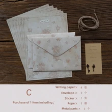 Vintage Floral Pattern Paper Envelopes Romantic Letter Storage Envelopes For Handwritten Letter & Crafts - Sets - View 15