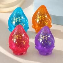 Colorful Water Drop Shaped Soft Squishy Toy, Glitter Particle Tactile Pressable And Kneadable, Children's Hand Sensory Interactive Educational Toy, Suitable For Parent-Child Games, Birthday Gifts, Classroom Rewards And Party Sharing - Multicolor - View 7