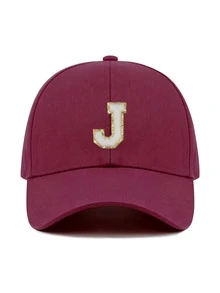 1pc Y2K Street Style Customized Initial Baseball Cap, UV Protection Breathable Summer Sun Hat, Adjustable Face-Slimming Cap, Unisex - Multicolor - View 73