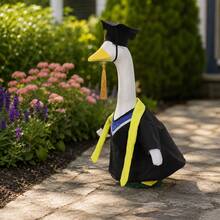 23 Inch Garden Goose Statue Outfit, Graduation Season To Back To School Season, With Tassel Graduation Cap, Shawl, Diploma Scroll, Lawn Goose Graduation Costume, Outdoor Garden Yard Lawn Decoration Goose Outfit (Goose Statue Not Included) - Goose Clothing - View 8