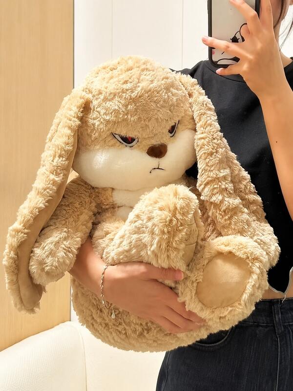 1pc Floppy Ear Plush Rabbit Doll, Soft Plush Rabbit Doll Is A Comfortable Children's Pillow And Sleep Companion, This Rabbit Plush Doll Is Soft And Skin-Friendly, Suitable For Home Decor, Party Decoration, Exquisite Gift For Christmas And Halloween