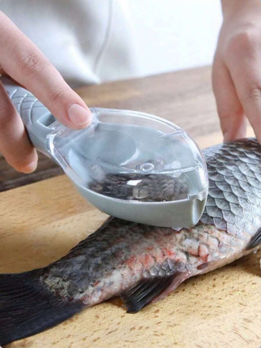 Quick Fish Skin Removal Method - Plastic Fish Scale Scraper - Kitchen Cleaning Tool - Halloween, Christmas And New Year Kitchen Supplies - Gift For Fishing Enthusiasts, Relatives And Friends - View 1