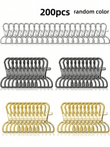 20/60/100pcs Rotating Spring Hook Keychains With D-Ring, Handmade Supplies, Key Ring Making Accessories, Sewing Accessories, 360° Rotating, Durable Zinc Alloy DIY Hardware Accessories, Suitable For Key Rings, Lanyards And Wallets - Multi-color - View 25