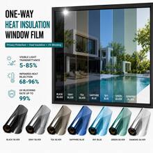 Heat Insulation Window Film One-Way Mirror Privacy Window Sticker Anti-UV Reflective Window Film Sunshade Glass Film Suitable For Home Office Bedroom Static Adhesion Glue-Free Window Curtain - 1PC - View 3