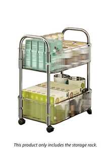 1pc Multi-Layer (2/3/4 Layers) Transparent Multi-Function Trolley, With Swivel Wheels, Convenient And Flexible, Acrylic Material, Suitable For Kitchen, Bathroom, Living Room And Bedroom, Ideal For Storing Cosmetics, Books And Household Items - Multicolor - View 12