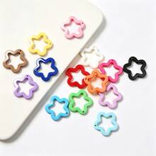 12pcs DIY Star Pendants, Random Colors, Cute Colorful Charms, Suitable For Handmade Keychains, Phone Cases - Multicolor - View 4