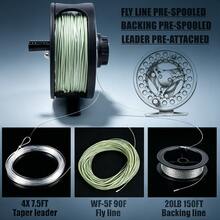 SEACHASER 5WT Fly Fishing Reel, Pre-Spooled Metal Reel With Floating Fly Line And Leader For Freshwater Fishing - Black - View 12