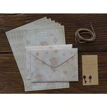 Vintage Floral Pattern Paper Envelopes Romantic Letter Storage Envelopes For Handwritten Letter & Crafts - Sets - View 3
