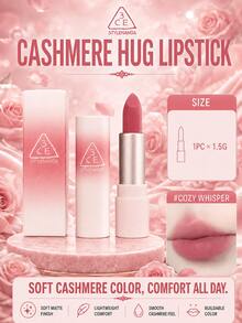 3CE CASHMERE HUG LIPSTICK#COZY WHISPER, 1.5g, chất son nhung mềm mịn bền màu, dễ dàng dặm lại, phù hợp với tông da vàng nhạt và phong cách trang điểm nhẹ nhàng - #TIẾNG THÌ THẦM ẤM ÁP - Xem 2