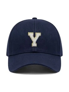 1pc Y2K Street Style Customized Initial Baseball Cap, UV Protection Breathable Summer Sun Hat, Adjustable Face-Slimming Cap, Unisex - Multicolor - View 74