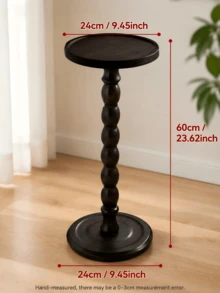 1pc Round Side Table, Sofa Side Table, Coffee Table, Storage Rack, Indoor Plant Stand, Classic Small Living Room Side Table, Wooden Corner Side Table, Suitable For Living Room Or Bedroom, Modern Furniture, Fashionable And Minimalist - Multicolor - View 2