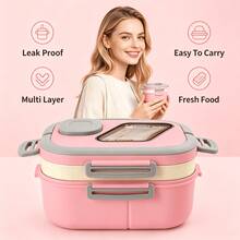 The Complete Lunch Box Set Includes Tableware, Features A Heat-Resistant Design, And Comes With A 1200ml Large-Capacity Lunch Box And Tableware, Making It Ideal For Use In Offices And Schools - Multicolor - View 12