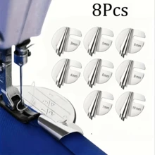 1Pc/2/3/4/6/8Pcs Universal Sewing Hemming Foot Set, 8 Sizes Wide Hemming Presser Feet, Sewing Machine Hemming Feet, Home & Industrial Sewing Machine Curved Hemming Feet - A - View 17