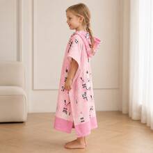 nerd hunters Kids Hooded Poncho Towel - Llama - 彩色 - 查看 4