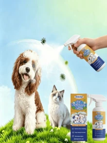 Pet Odor Eliminator Spray For Cats And Dogs, Decomposes Urine Odor At The Source, Cat Litter Box Dog Bed Indoor Deodorizer, Pet Home Air Freshener Spray, Gentle Action, Won't Irritate Pet's Nose. Dries Quickly After Spraying, Doesn't Wet Fur. Elegant Fragrance, Creates A Comfortable Living Environment. Suitable For Cats, Dogs And Other Pets. A Gift For Family And Friends - 120ml - View 2