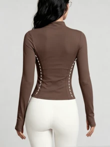 Women Jackets - Coffee Brown - View 9
